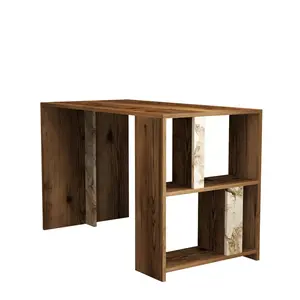 845HCT3843 Биро Lima - Walnut, White Marble