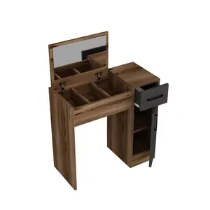 550ARN2797 Тоалетна маса Inci - Light Walnut, Anthracite
