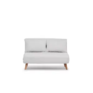 859FTN2834 Софа Folde 2-Seater - Teddy Fabric - White