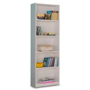 039-000015 Полица за книги Max Бела 58x23x170 см