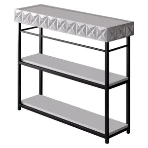 071-001502 Комода PWF-0629 бело-црна боја 102x32x83cm