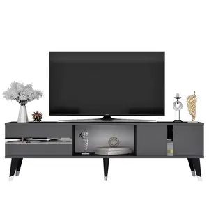 475OLV1152 Тв комода Vania - Anthracite, Silver