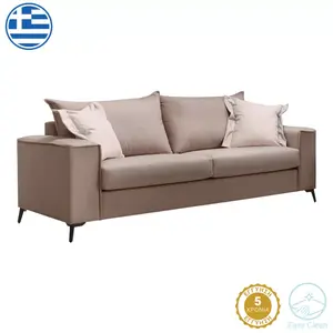 168-000072 Verona тросед мока ткаенина со крем перници