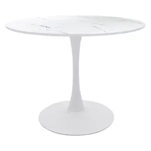 029-000374 Balou трпезариска маса бела MDF-мермер изглед