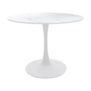 029-000372 Balou трпезариска маса бела MDF-мермер изглед