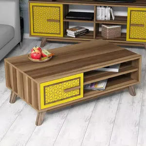 845HCT2836 Клуб маса Оксиген Жолта