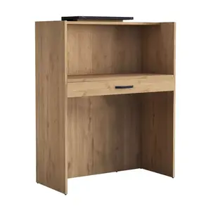 182-000069 Рецепција desk Исто така  меламин природно-црн мрамор 90x40x110cm