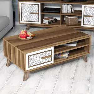 845HCT2832 Клуб маса Ayla - Walnut, White