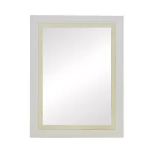 087-000016 Joliene огледало Inart природно-антик бело MDF