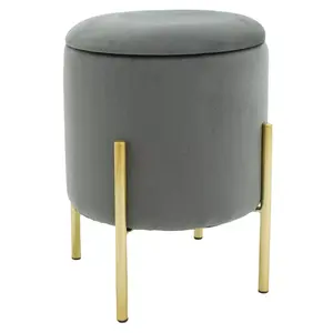 257-000009 Табуретка Simperio grey-golden