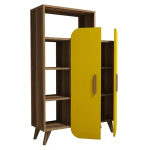 845HCT3904 Полица за книги Form - Walnut, Yellow