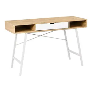 375-000004 Биро Yamin oak-white 120x48x76cm