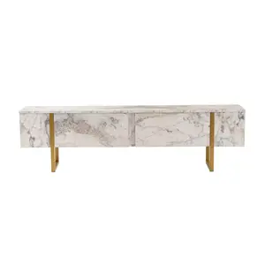 241NRD1307 ТВ Комода Serenity - Fressia Marble, Gold