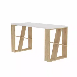 855DTE3813 Биро Honey - White, Oak
