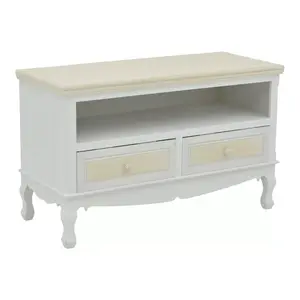 087-000014 ТВ комода Joliene паковорлд – меламин, античко бело-природно 100x42x61 cm