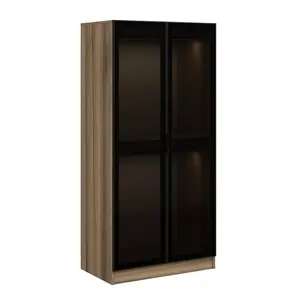 506MNR2176 Плакар Kale Glass Dark Grey1 - 210