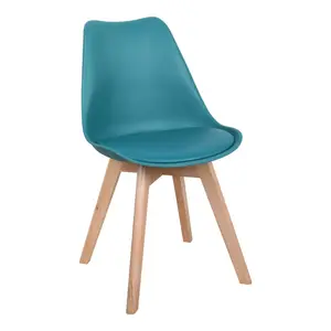029-000339 Gaston chair сина боја - природни ногарки 58x47x85cm