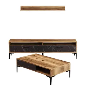 845HCT5277 Комплети за дневна соба Istanbul - Walnut, Black Marble