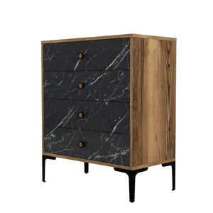 845HCT1206 Комода Lizbon 541 - Walnut, Black