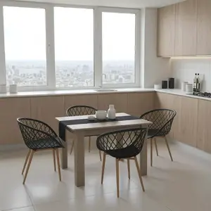 200-001205 Manka-Ezra трпезариски сет сонома трфл-црна