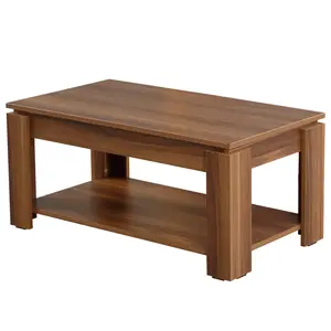 801CMY2819 Клуб маса Shelf - Walnut