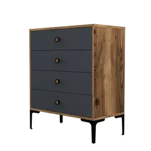 845HCT1201 Комода Lizbon 536 - Walnut, Anthracite