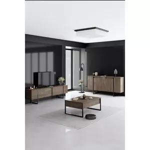618BLY1183 Комплет мебел за дневна соба Luxe - Walnut, Black