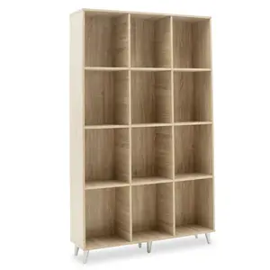 049-000045 Полица за книги FIRENZE во боја сонома 107x28,6x178см