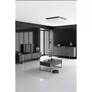 618BLY1184 Комплет мебел за дневна соба Luxe - Anthracite, Gold