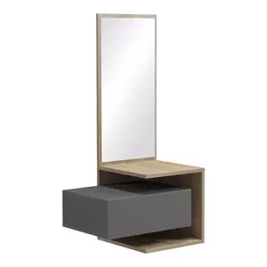 230-000055 Тоалетна маса Kendi меламин во сиво-цемент боја 49.1x31.3x90см