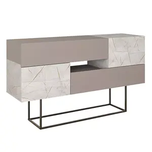 119-001169 Buffet Roberta светло мокачо-бел мермер 145x40x82cm