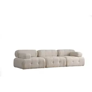 560ARE1902 Софа Doblo 3 Seater ( L1-O1-1R) - Cream Bouclette