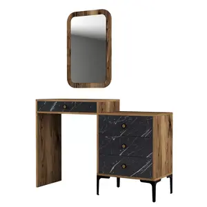 845HCT1213 Тоалетна маса Lizbon 548 - Walnut, Black