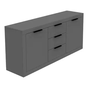361-000072 Doha комода во темно сива боја 180x45x80.5cm