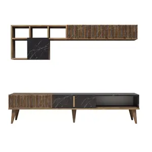 845HCT3079 ТВ Комода Milan - Walnut, Black