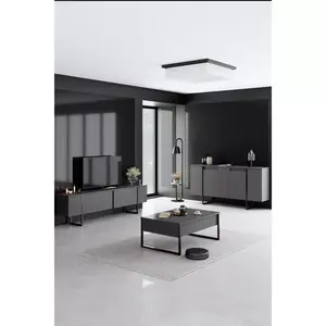 618BLY1181 Комплет мебел за дневна соба Luxe - Anthracite, Black