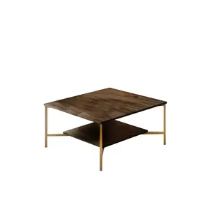 618BLY1153 Клуб Маса Gold Line - Walnut, Black