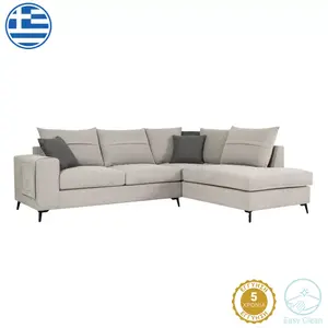 168-000076 Montana аголна софа лев агол светло сива ткаенина-сиви перници
