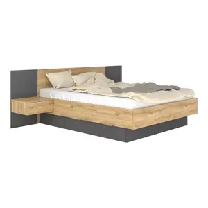 173-000052 Кревет Kantri сонома 160x200cm