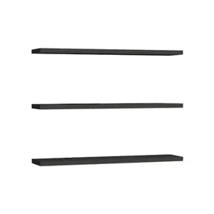 120-000454 Сет од 3 ѕидни полици Edna – антрацит нијанса 60x14.5x1.8cm