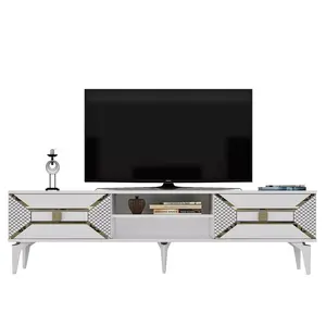 475OLV1160 Тв комода Yumedi - White, Gold