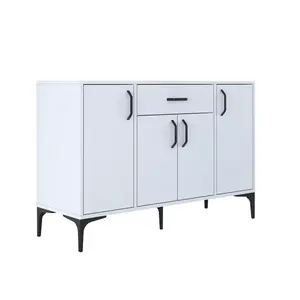 182-000076 Комода Buffet Luther бела 120x40x78.5cm