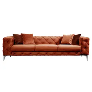 071-001354 PWF-0579 тросед Chesterfield теракота ткаенина