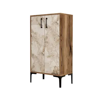 845HCT4111 Чевларник Prag - Walnut, White Marble