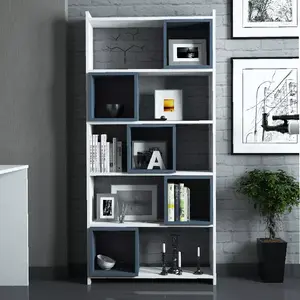 845HCT3813 Работно биро + Полица за книги + Ѕидна полица Melburn сина