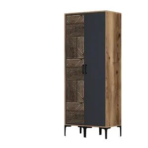 845HCT5424 Плакар Kumsal PS - Walnut, Anthracite