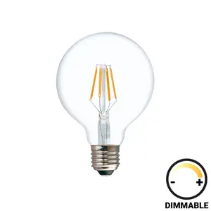 342-000075 LED сијалица G80 8W димирачка проѕирна