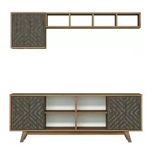 845HCT3070 ТВ Комода Inci - Walnut, Blue