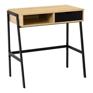 375-000013 Биро Rezio oak-black 75x45x76cm