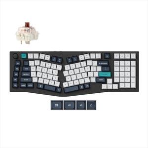 KEYBOARD MECHANICAL KEYCHRON Q13 MAX ALUMINIUM RGB LED FULLSIZE Fully Assembled Gateron Jupiter brown switch, 2.4Ghz + BT, Carbon black, Q13M-M3